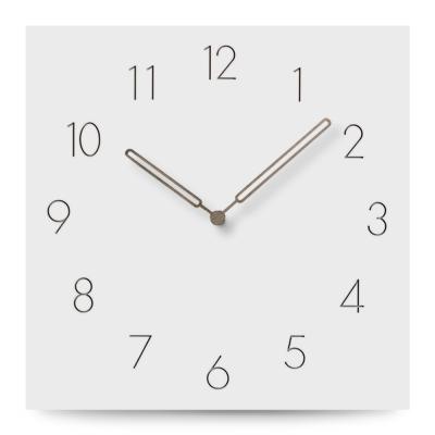 China Arabic Numerals Silent Quartz Wall Art Clock White Square Large Vintage Style Wall Clocks for sale