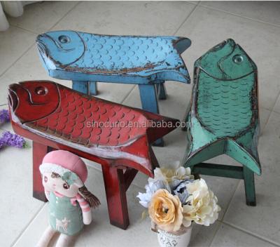 China 2018 Handmade Popular Antique Children Sneak Stool Wooden Baby Stool Colorful for sale