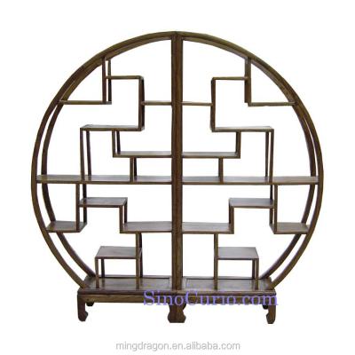 China Round shape chinese antique recyled wood shelf for sale