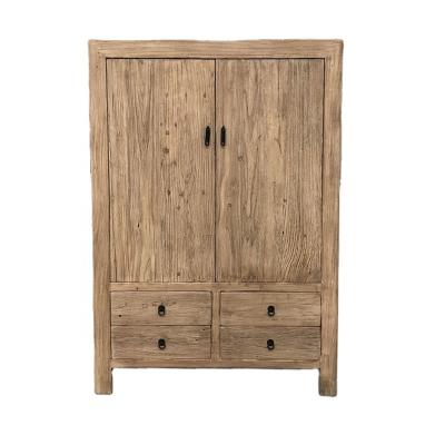 China (Others) Distressed Adjustable Antique Customize Almirah Wood Natural Rustic Shabby Chic Wardrobe Reclaimed for sale