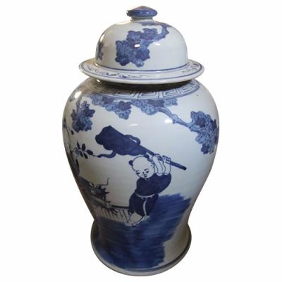 China Chinese antique porcelain solid wood pot for sale for sale