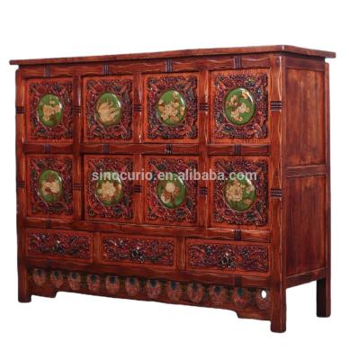 China Wholesale Adjustable Living Room Chinese Antique Sideboard Tibetan Hand Painted Cabinet (The Other) for sale