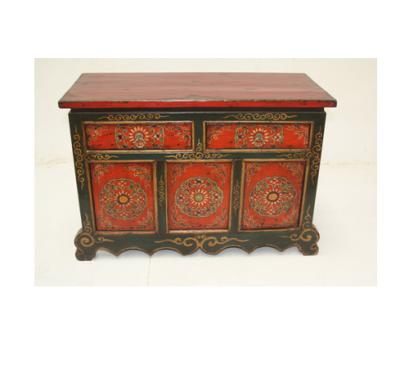 China Solid Wood Tibetan Style Hand Painted Furniture for sale