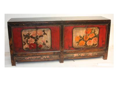 China Reproduction Solid Wood Tibetan Furniture Painted Sideboard for sale