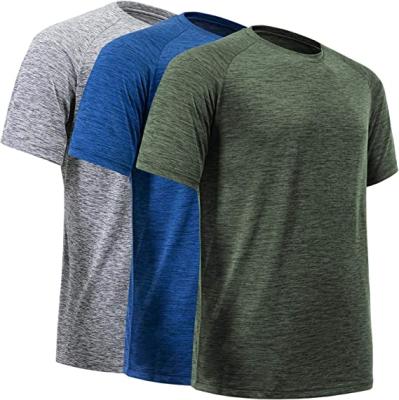 China Men's Running Performance Wicking Moisture Sleeve Active Quick Dry Breathable Short Gym T-Shirt Best Fishing Shirts for sale