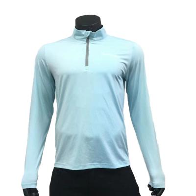 China Best Performance Golf Apparel QUICK DRY Logo Men 1/4 Zipper Golf Shirt Men Shirt Pullover Custom Long Sleeve Solid Color Golf Shirt for sale