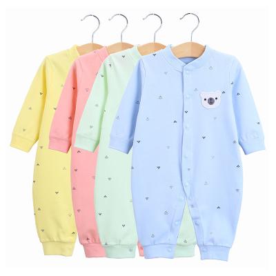 China Lovely body rompers 2 year overall jumpsuit wholesale kids ribbed button sports clothes loose baby sweatshirt romper for sale