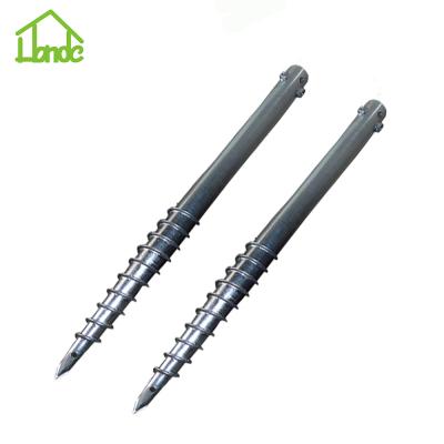 China Solar Mounting System Steel Galvanized Ground Screw Pile Base For Fence System for sale