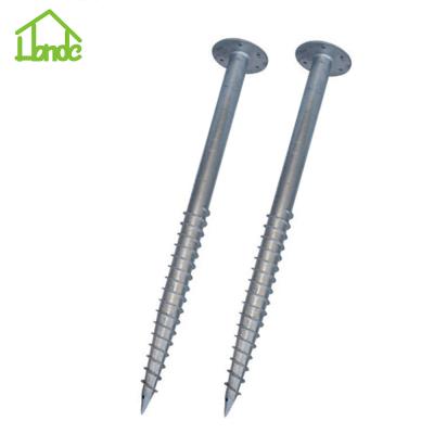 China Q235 Solar Power System Galvanized Grounded Spike Metal Ground Screw Pile for sale