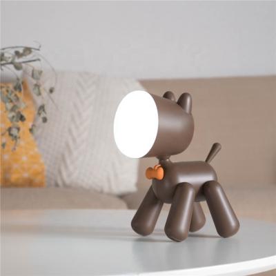 China Cut Shape Puppy Style LED Night Lamp Animal Moving Body USB Rechargeable Kids Table Lights For Children for sale