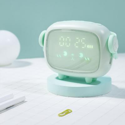 China Radio Gift For Kids Led Alarm Clock Mini LED Digital Alarm Clock Rabbit Alarm Clock Cute Light Animal Night Table for sale