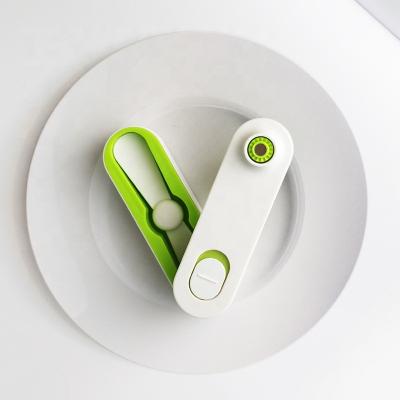 China Foldable Built-in Mini Folding Fan Pocket Size Mini Small Built-in Lithium Battery USB Single Hand Rechargeable Fan 5000r/min for sale