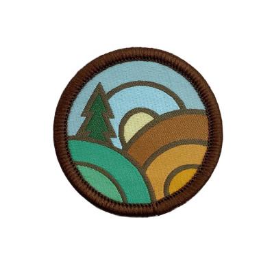 China custom woven 3D factory supply waist quality density embroidery patch apparel patch for sale