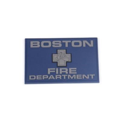 China Widely Used Fire Personalized Letters 3d Custom Fashion 3D PVC Patch Boston Logo Patches for sale