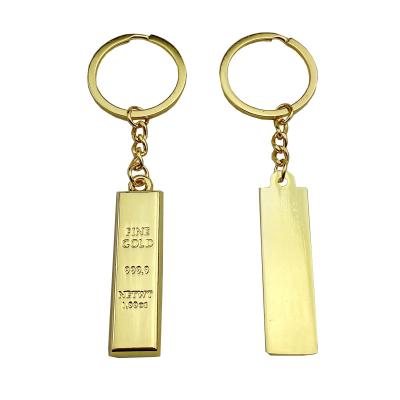 China Other high quality wholesales custom metal label logo gold bars metal keychains no minimum for sale