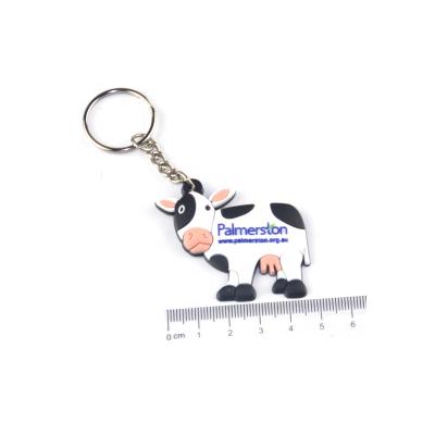 China Hot PVC Soft Rubber Cow Sales Promotion Sports Events Key Chain for sale