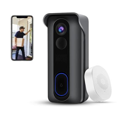 China Wireless PIR Motion Detection Video Doorbell Camera 2K HD WiFi Smart Door Bell with Indoor Chime, Motion Detection, Two Way Audio, AC 12v DC for sale