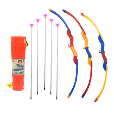 China Plastic Bow Plastic Simulation Arrow Sucker Soft Arrow With Target Kids Sport Toy Shooting Toy Archery Bow Arrow Toy for sale