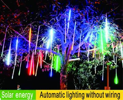 China Plastic Waterproof Firecracker String Light Plastic Waterproof Firecracker String Light Christmas Garden Holiday Solar Lamp Meteor Rain Light Meteor Shower Tree Decoration for sale