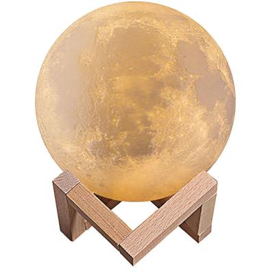 China Factory Direct Supply 8-20cm 3D Size Moon Light Color Printing LED Bedroom Moon Lamp Lighting Remote Touch Control Lamp Variable for sale