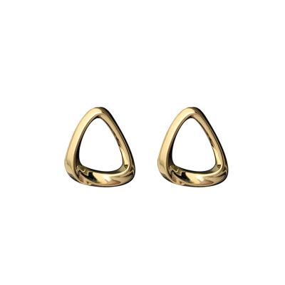 China Trendy Korean Cold Geometric Minimalist Creative Hollow Triangle Ear Style Stud Irregular Cool Stud Earrings for sale