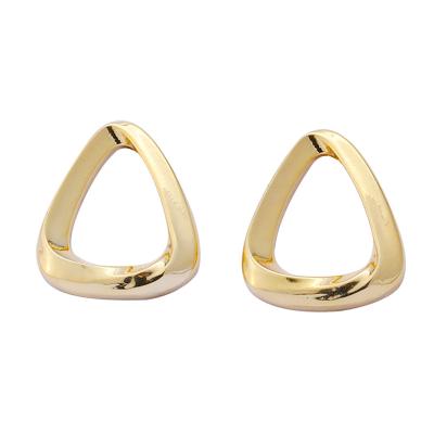 China FASHION Gold Metal Silver Plated Earrings Shape Lady Simple Elegant Geometric Triangle Earrings for sale