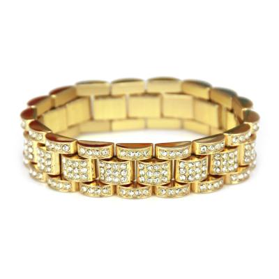 China 2021 new fashion design luxury cuban gold and silver plated cuban bracelets for men for sale