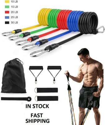 China Five Different Sizes Wholesale Home Band Tube Exercise Band Gym Fitness Training Resistance Bands Tension Rope Workout for sale