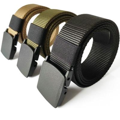 China High Quality Custom Made Comfortable Wholesale Comfortable Waist Belt Men's Army Nylon Tactical Belt Canvas Cloth Military Belts Male Auto Nylon Belts for sale