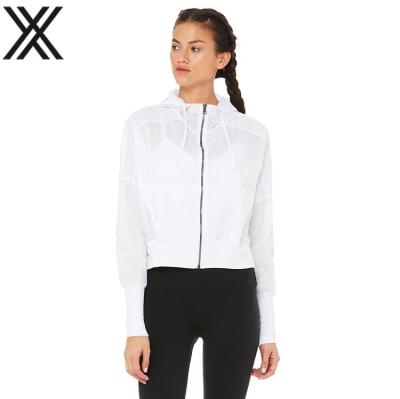 China High Quality QUICK DRY Fitness Sportswear Jacket Women Summer Lightweight Jackets For Women With Hat for sale