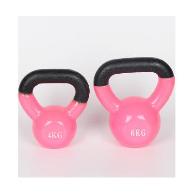 China Universal Wholesale Cheap Price Kettlebells Cast PVC Colored Material For Bodybuilding for sale