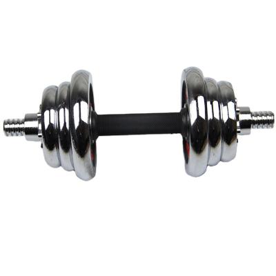 China Universal Professional Commercial Round Plated Dumbbell Weight Sets Home Dumbbell Set for sale