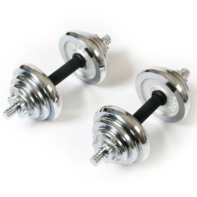 China Direct Selling 20kg Universal Fitness Dumbbell Gym Equipment Home Weight Dumbbell Electroplating Set for sale