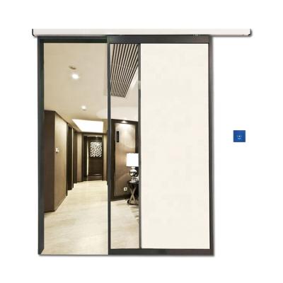 China DZ08 Modern Simple Open Door Interior Magnetic Automatic Sliding Door For Restaurant for sale