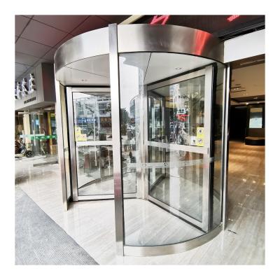 China Modern Electric Revolving Door 3 Wings Glass Revolving Door For Commercial Entrance Hotel for sale