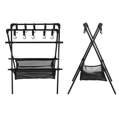 China Portable Folding Travel BBQ Accessories Camping Storage Hanging Rack Outdoor BBQ for sale