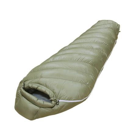 China Warm Goose Down Sleep Filling Light Weigh Cold Weather Novelty Waterproof Camping Boosting Mom Sleeping Bag for sale