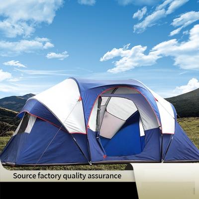 China Waterpoof Tent 8 Person Camping Tents Waterproof Family Tent 5 Mesh Window Double Layer Divided Curtain Large For Separate Room for sale