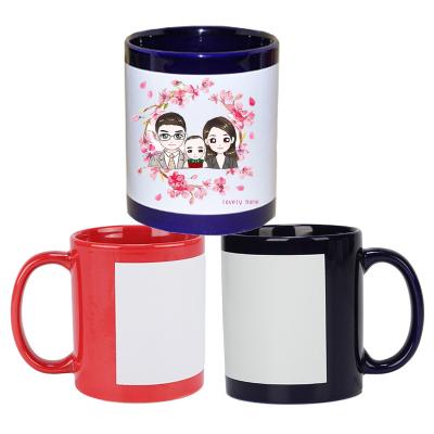 China Sublimation 11oz Viable Bright White Ceramic Coffee Mug For Custom Logo for sale