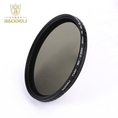 China Baodeli 82mm HD 82mm Slim Variable ND 2-400 Neutral Density Filter for sale