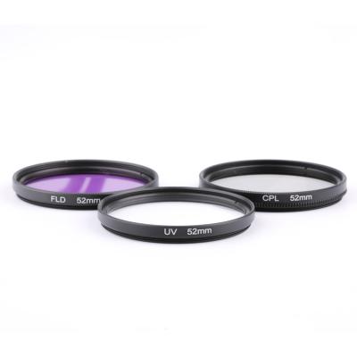 China Protect Lens 58mm Camera Lens Filter Kit UV+CPL+FLD Filter With Filter Bag for sale