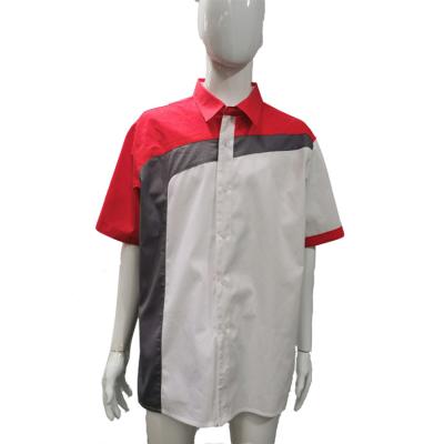 China Busniess field sleeve contrast color hotel service staff elegant short work shirt made in china for sale