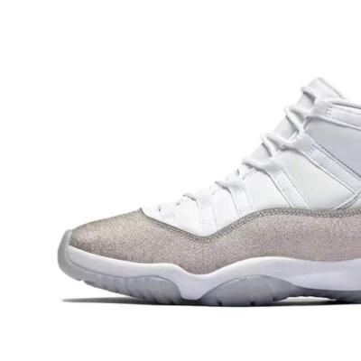 China Damping Platinum Mens Aj11 Red Bred Basketball Tennis Shoes Gym Silver Metallic White Blue Low Tint Retros Eu40-47 for sale