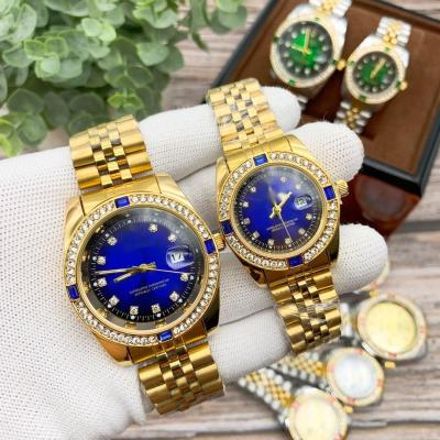 China Skeloton Relogio Automatico Feminino Date 22K Gold Plating Automatic Watch Women Women Healing Crystal Arab Diamond Couple for sale