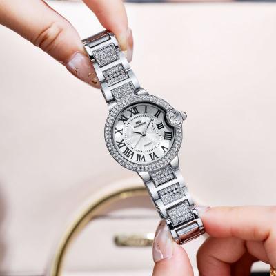 China Automatic Date Women Watches Crystal With Locket Fathers Day Gift Set Iced Luxury Ladies Watch Italian Accessories Ladies for sale