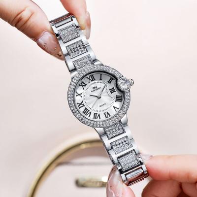 China Automatic Date Diamond Wale Golden Watch Mechanical Wristwatch Ladies Stop Rose Gold With Dial Stars watches Stalish for sale