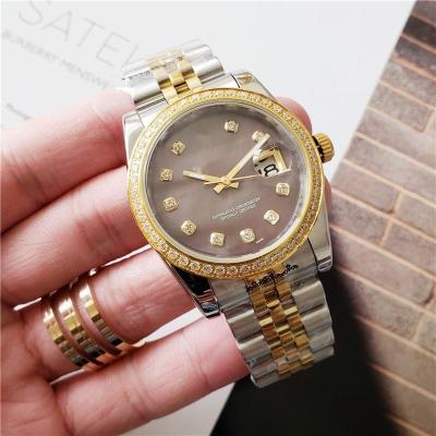 China High End Automatic Date Diamond Watches And Bracelets For Men High Brand Luxury Classic Cupple Silver Wrist Wrist for sale