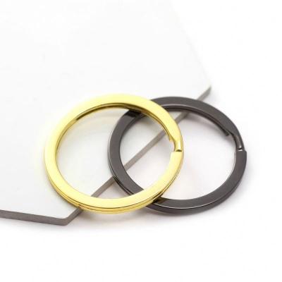 China Brand New And High Quality Diy Designed 100% New Split Ring For Keychain Chains For Bulk Stainless Steel Flat Split Ring for sale