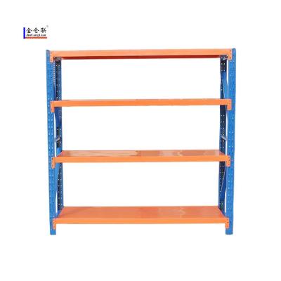 China Corrosion Protection Hot Sale Factory Metal Shelving Unit Warehouse Racking Shelving System for sale