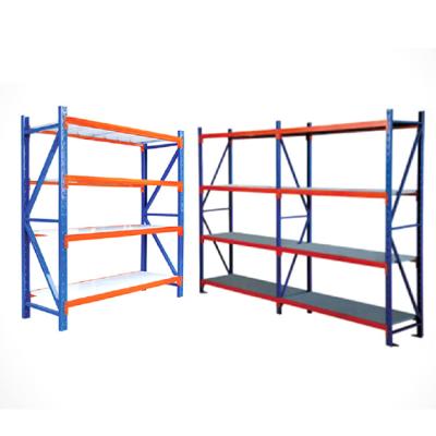 China Corrosion Protection Heavy Duty Metal Warehouse Shelves Adjustable 4 Layers Storage Rack In Industrial for sale